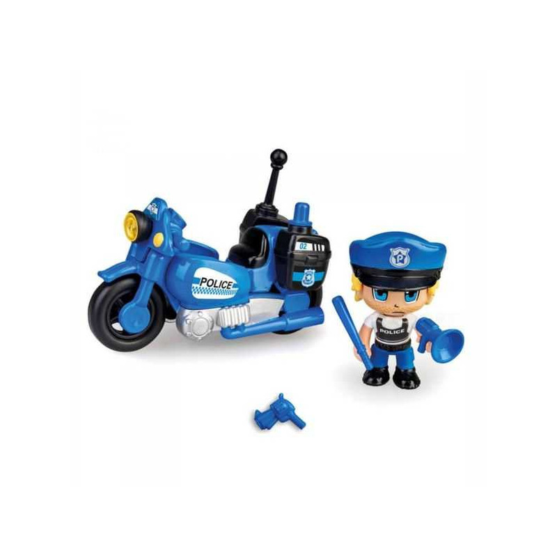 Imagen pinypon figura acción moto de policía