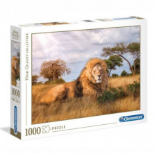 Imagen puzle leon en la selva -the king - 1000 piezas