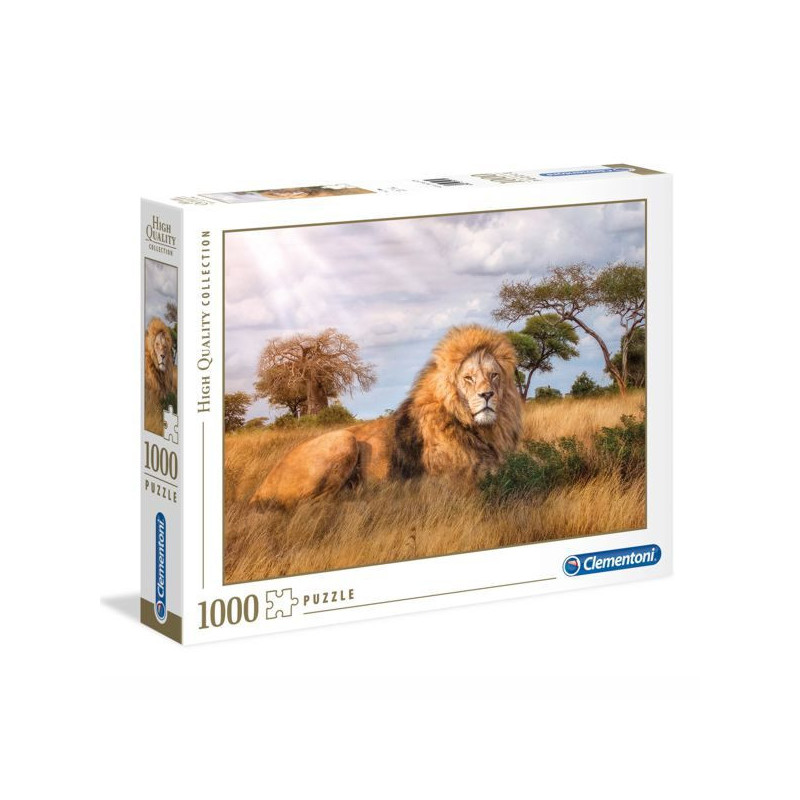 Imagen puzle leon en la selva -the king - 1000 piezas