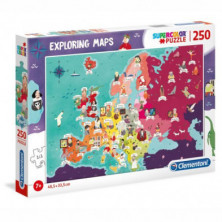 Imagen puzle mapa de europa gente 250 piezas