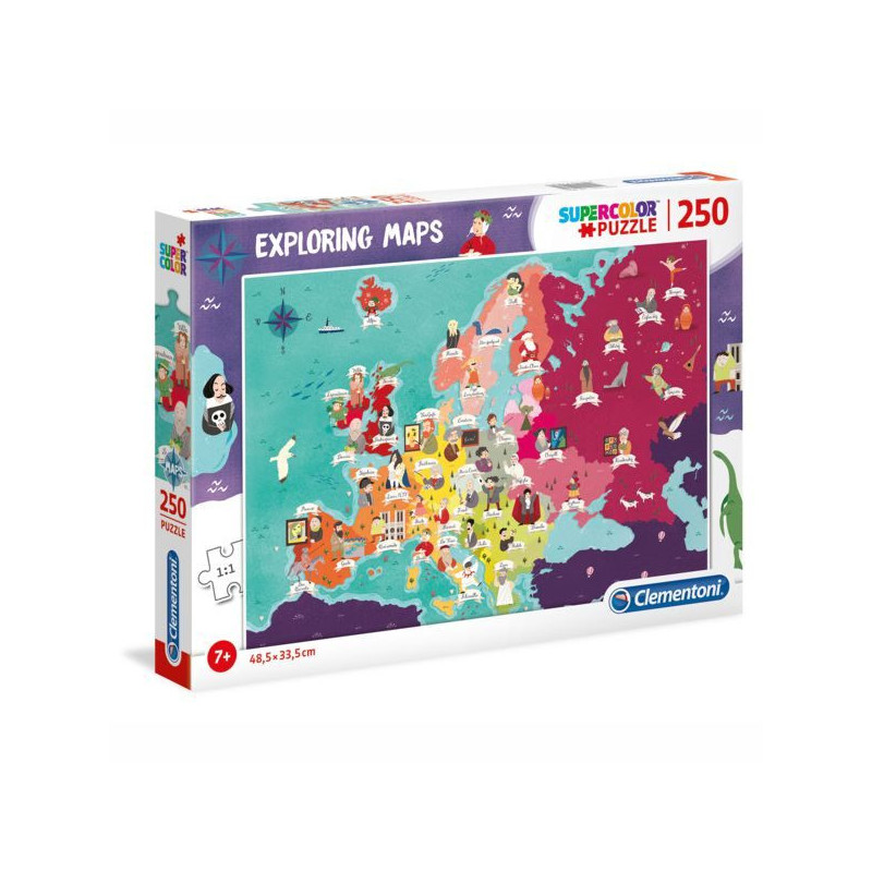 Imagen puzle mapa de europa gente 250 piezas