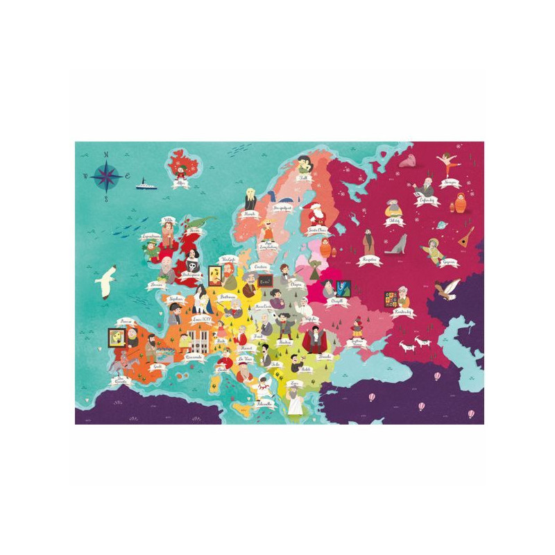 Nuestro Puzzle Mapa de Europa Gente de 250 Piezas | Rompecabezas ...