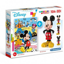 PUZLE MICKEY MOUSE 3D 104 PIEZAS