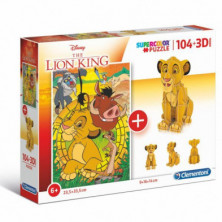 Imagen puzle rey leon 3d 104 piezas