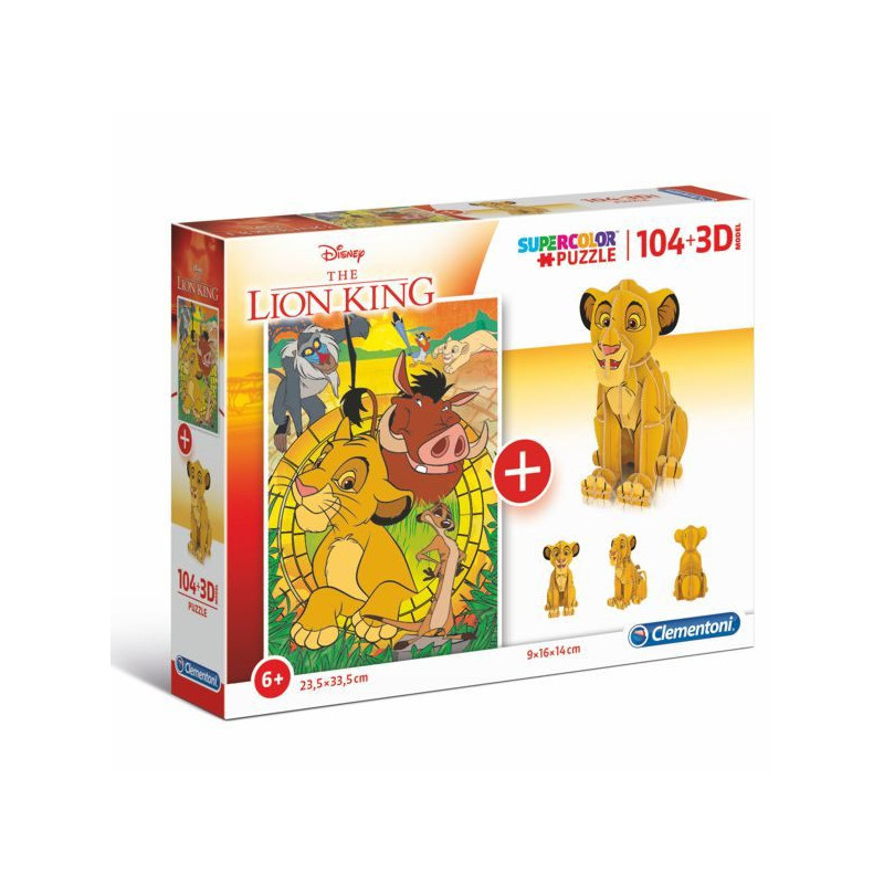 Imagen puzle rey leon 3d 104 piezas