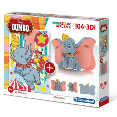 Imagen puzle dumbo 3d 104 piezas