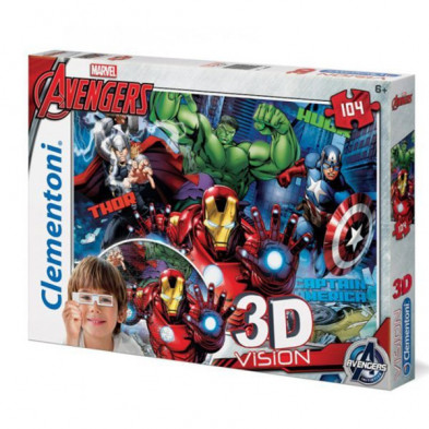Imagen puzle 3d avengers 104 piezas