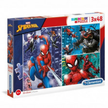 PUZLE SPIDERMAN 3 X 48 PIEZAS