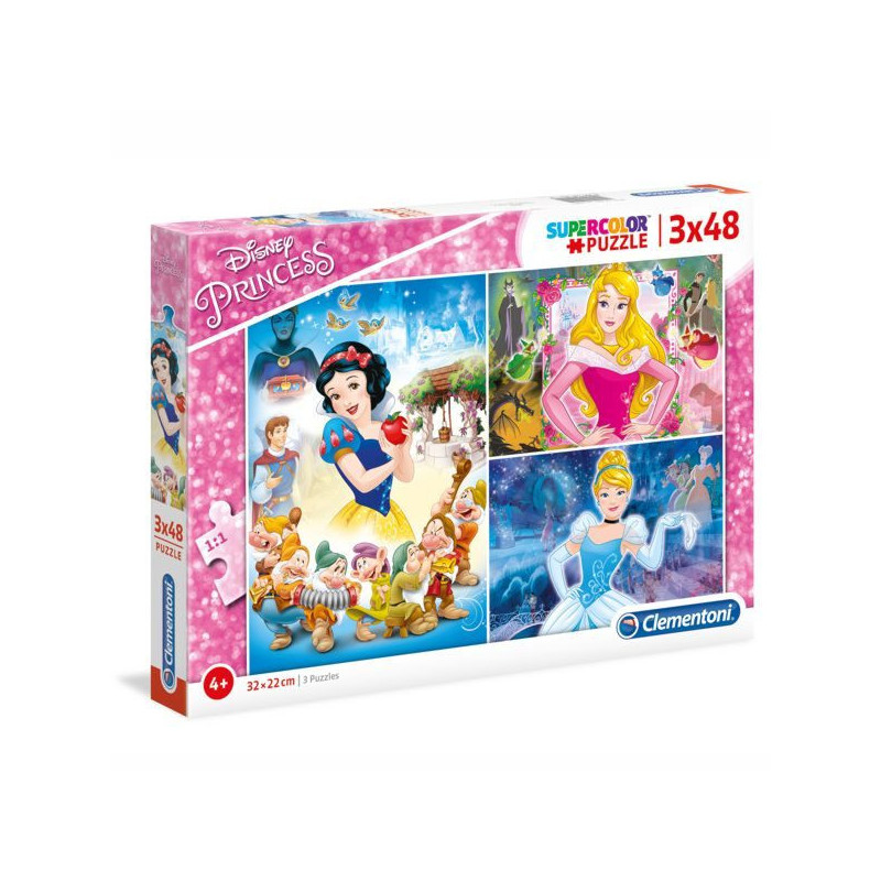 Imagen puzle princesas 3 x 48 piezas