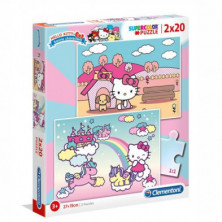 Imagen puzle hello kitty 2 x 20 piezas