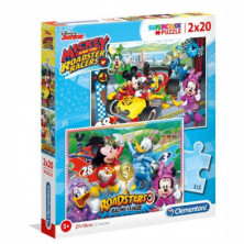 PUZLE MICKEY ROADSTER RACERS 2 X 20 PIEZAS