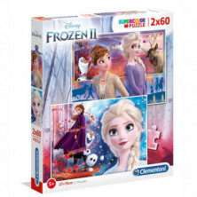 Imagen puzle frozen 2 - 2 x 60 piezas