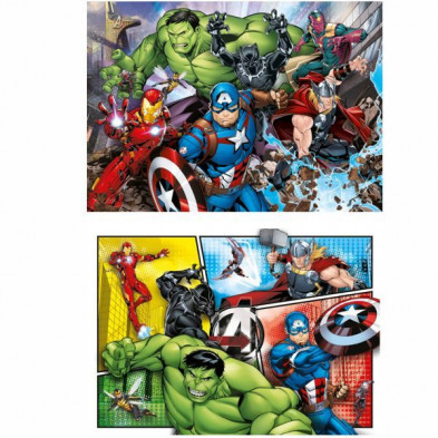 imagen 1 de puzle avengers  2 x 60 piezas