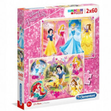 PUZLE PRINCESAS 2 X 60 PIEZAS