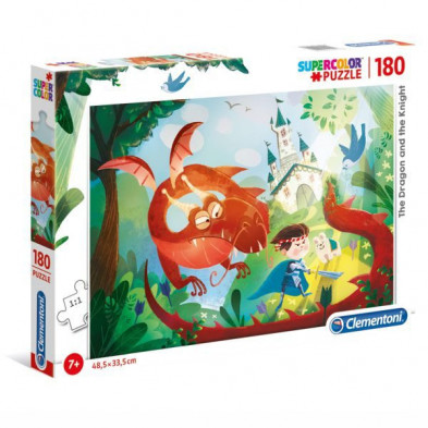 Imagen puzle dragon y caballero 180 piezas