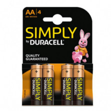 PILA ALKALINA DURACELL LR6 (AA) BLISTER 4 UNIDADES