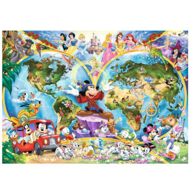imagen 1 de puzle mapamundi disney 1000 piezas
