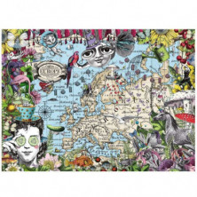 imagen 1 de puzle mapa europeo circo peculiar 500 piezas