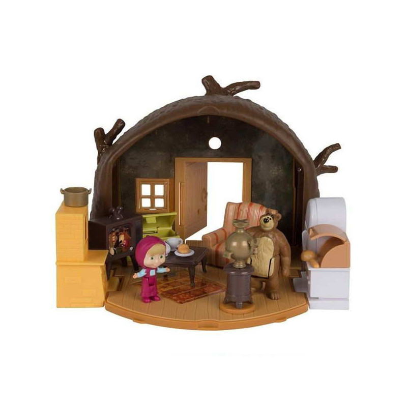 Imagen playset casa de masha y el oso con figuras