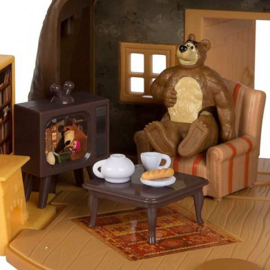 imagen 3 de playset casa de masha y el oso con figuras