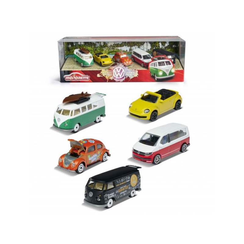 Imagen set de 5 coches majorette volkswagen 1/64