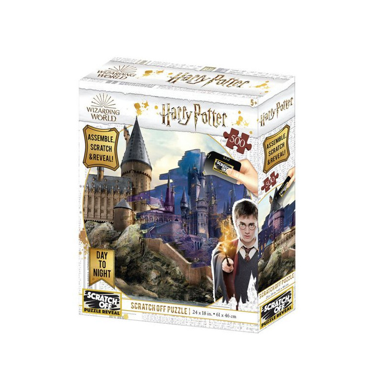 Imagen puzzle para rascar hogwarts día y noche 500pz
