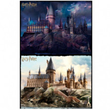 imagen 1 de puzzle para rascar hogwarts día y noche 500pz