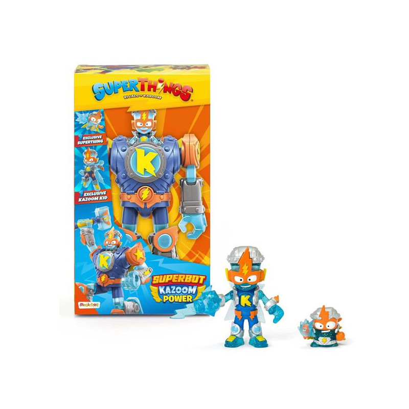 SUPERTHINGS Kazoom Racer – Veicolo di Kid Kazoom. Contiene 1 veicolo con 1 lanciatore, 1 spinner e 1 personaggio esclusivo