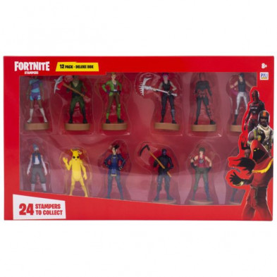 Imagen figuras sellos fortnite pack 12 stampers