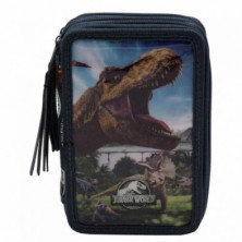 ESTUCHE PLUMIER DE 3 PISOS JURASSIC WORLD