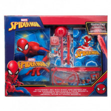 Imagen set de papelería spiderman stickers