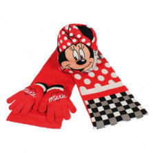 SET MINNIE GORRO, BUFANDA Y GUANTES