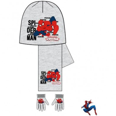 imagen 1 de set gooro + bufanda + guantes spiderman