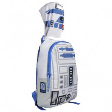 Imagen mochila capucha invisibl r2d2 star wars 28x41x18cm