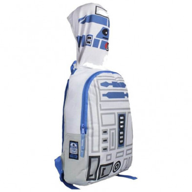 Imagen mochila capucha invisibl r2d2 star wars 28x41x18cm