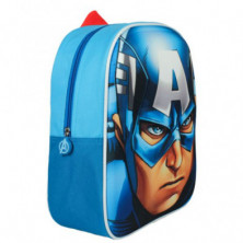 Imagen mochila 3d capt avengers 25x31x10cm