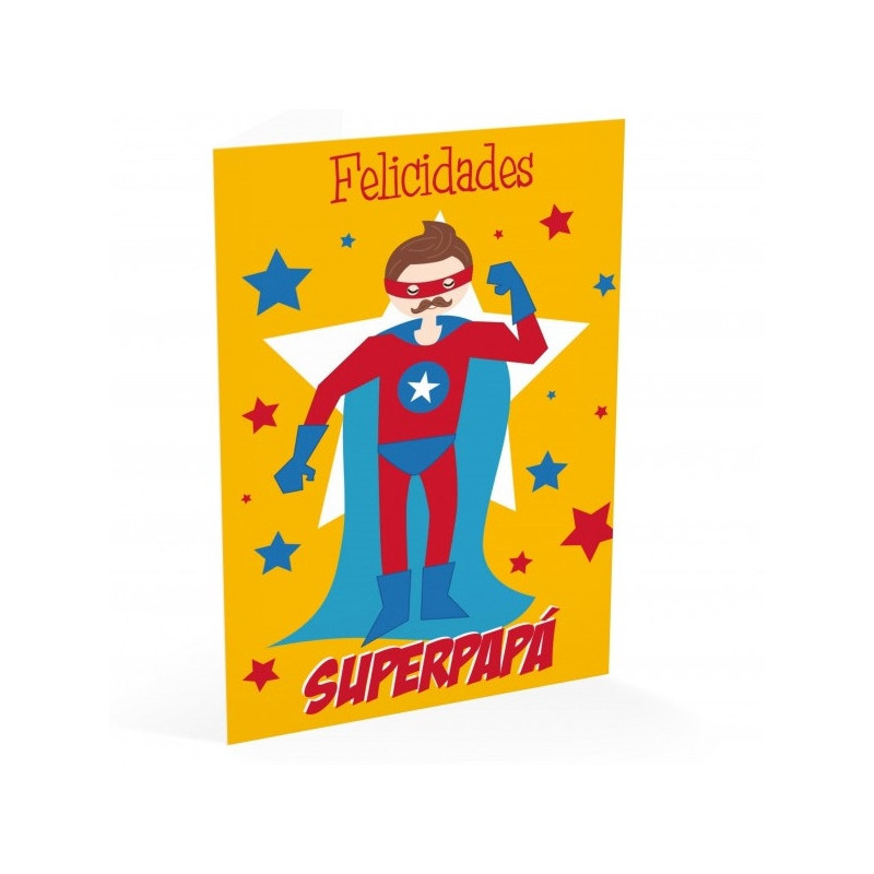 Imagen tarjeta felicitacion ¡felicidades! superpapa