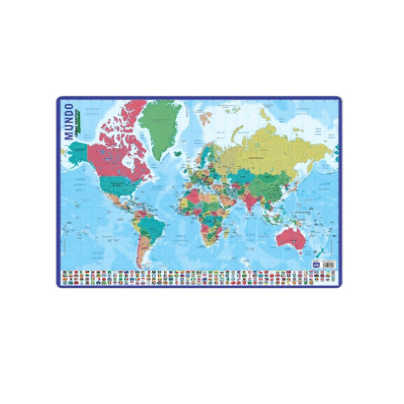 Imagen lamina didactica mapa del mundo