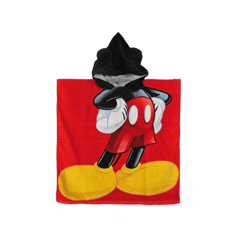 Imagen poncho mickey algodon 60x120cm Imagen poncho mickey algodon 60x120cm