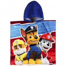 Imagen poncho paw patrol algodon 60x120cm