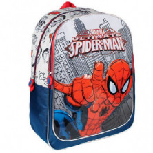 MOCHILA ESCOLAR SPIDERMAN 42CM ADAPTABLE A CARRO