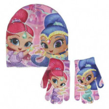 SET GUANTES Y GORRO GLITTER SHIMMER & SHINE