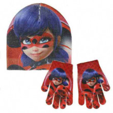 SET GORRO Y GUANTES GLITTER LADY BUG