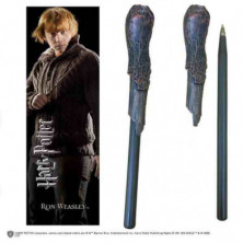 VARITA CON BOLI Y MARCAPÁGINAS RON WEASLEY HARRY POTTER