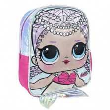 MOCHILA INFANTIL PERSONAJE LOL 25X31X10CM SIRENA