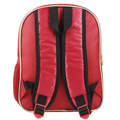 imagen 2 de mochila infantil personaje lol 25x31x10cm roja