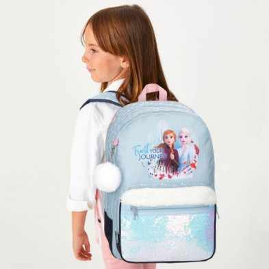 imagen 4 de mochila 42cm frozen 3 trust your journey adaptable