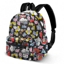 Imagen mochila fashion negra bt21