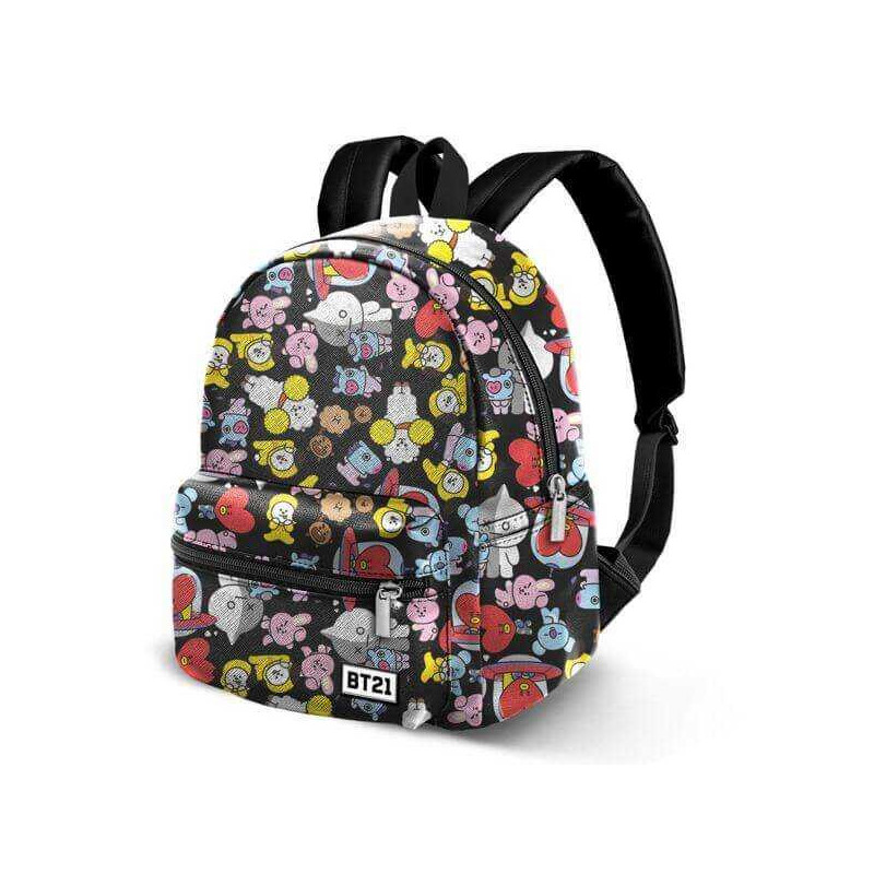 Imagen mochila fashion negra bt21