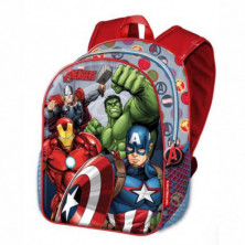 Imagen mochila avengers  marvel 40cm con carro